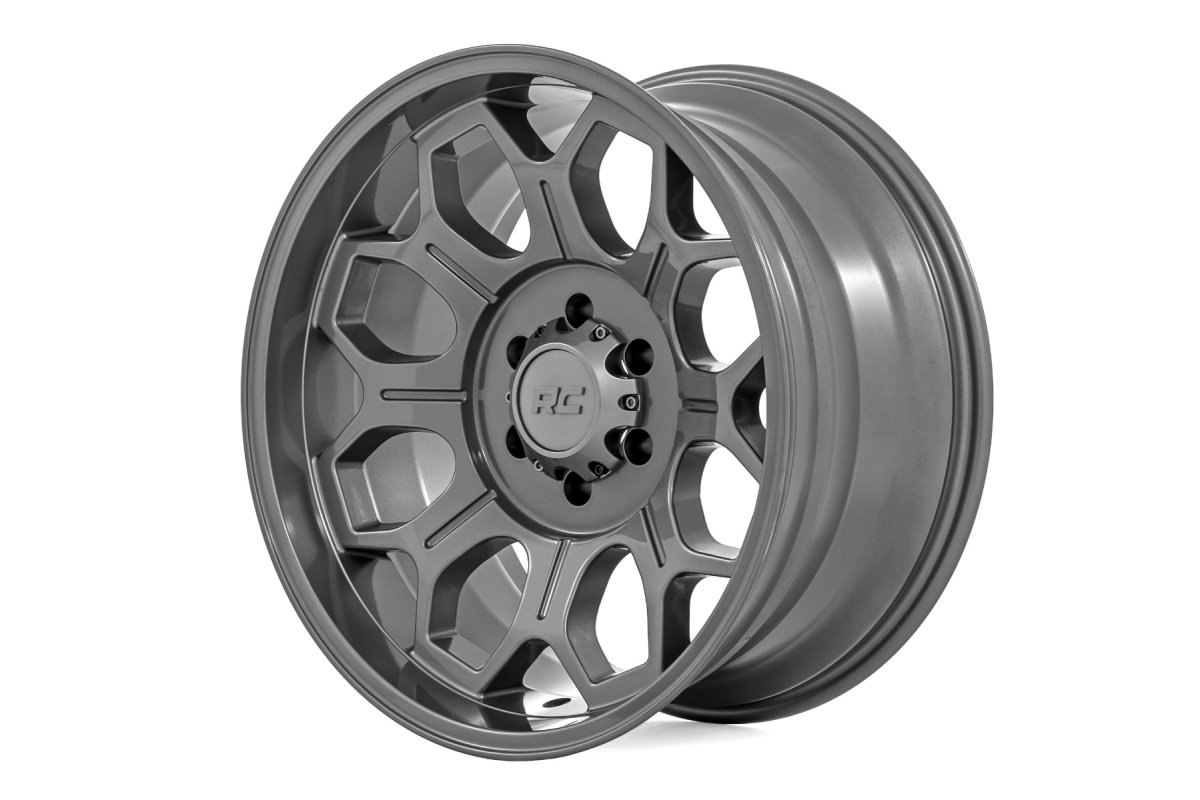 Wheel - Rough Country - 77 Series, One-Piece, 20x10, 6x5.5, -25mm Offset - Gunmetal Gray